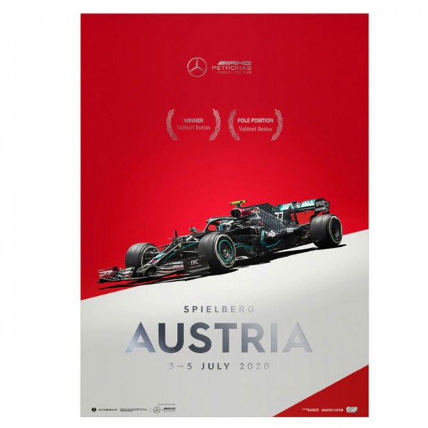Affiche Mercedes-AMG Petronas F1 Team - Autriche GP 2020 - Valtteri Bottas