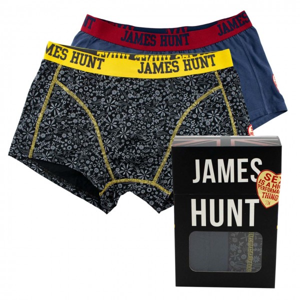 James Hunt Pantaloncini da boxer Seventies + 76 Pacchetto doppio