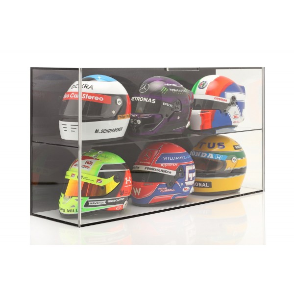 Display case for 1/2 scale helmets or 1/18 scale model cars black