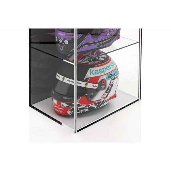 Display case for 4 helmets in 1/2 scale black
