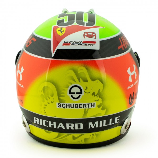 Mick Schumacher Casque miniature Test Drive Abu Dhabi 2020 1/2