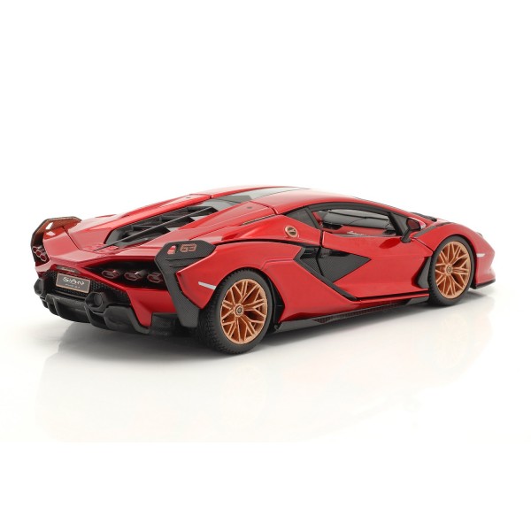 Lamborghini Sian FKP 37 Baujahr 2019 rot / schwarz 1:24