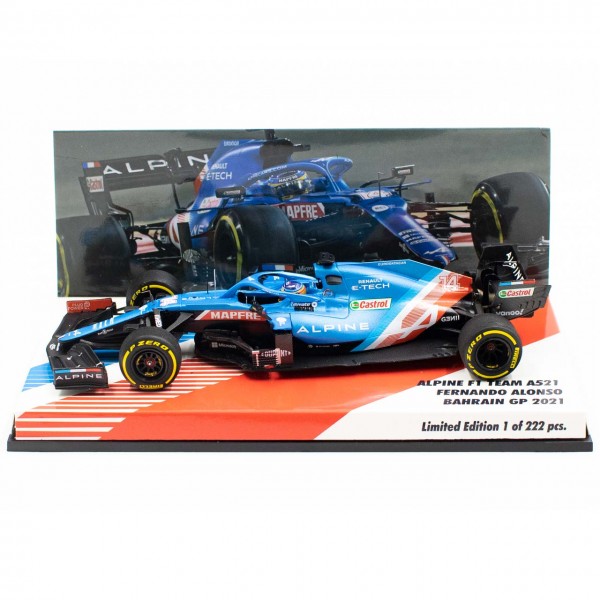 Fernando Alonso Alpine F1 Team A521 Formel 1 Bahrain GP 2021 1:43