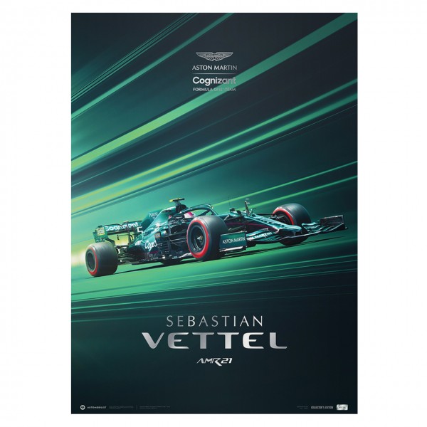 Poster Aston Martin F1 Team -  Sebastian Vettel - 2021