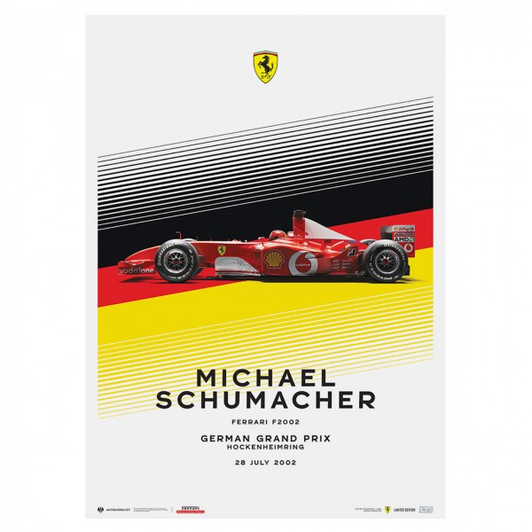 Affiche Michael Schumacher - Ferrari F2002 - Allemagne GP 2002