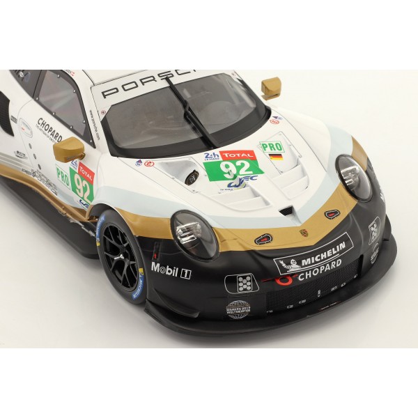 Porsche 911 (991) RSR #92 24h Le Mans 2019 Christensen, Estre, Vanthoor 1/18