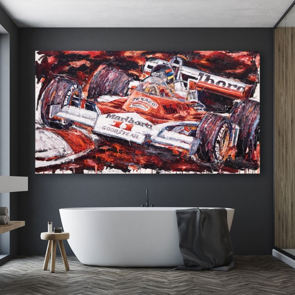 Opera d'arte James Hunt campione del mondo di Formula 1 1976 #0068