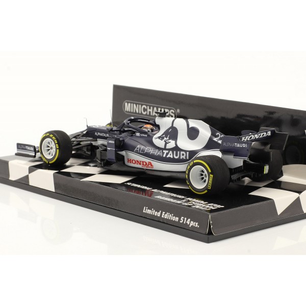 Yuki Tsunoda Scuderia AlphaTauri Honda AT02 Fórmula 1 GP de Bahrein 2021 1/43