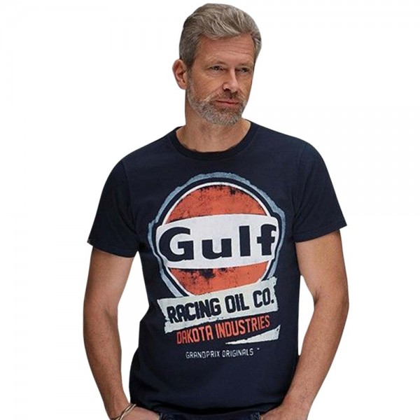 Gulf Maglietta Oil Racing blu scuro