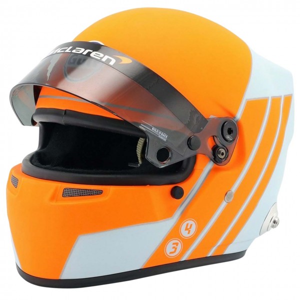 McLaren F1 Team Design Gulf casco in miniatura 2021 1/2