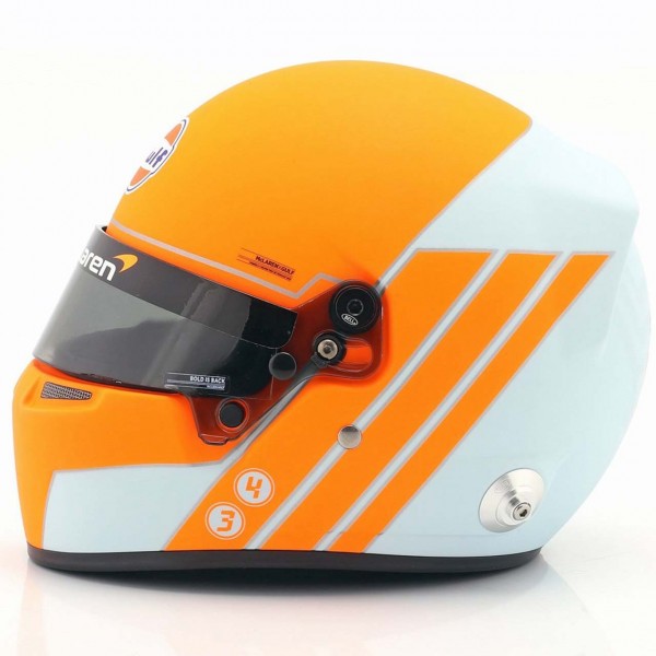 McLaren F1 Team Gulf Design Miniaturhelm 2021 1:2