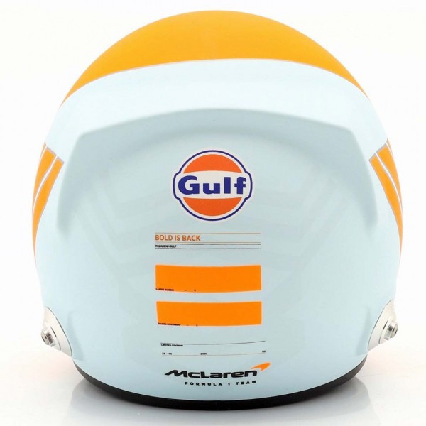 McLaren F1 Team Design Gulf casque miniature 2021 1/2