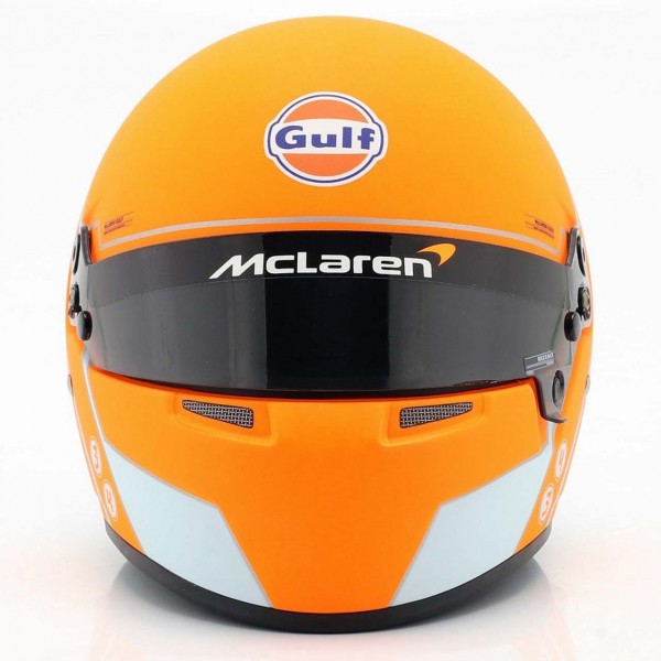 McLaren F1 Team Design Gulf casco in miniatura 2021 1/2