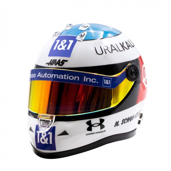 Mick Schumacher casco miniatura 2021 Versión Spa 1/4