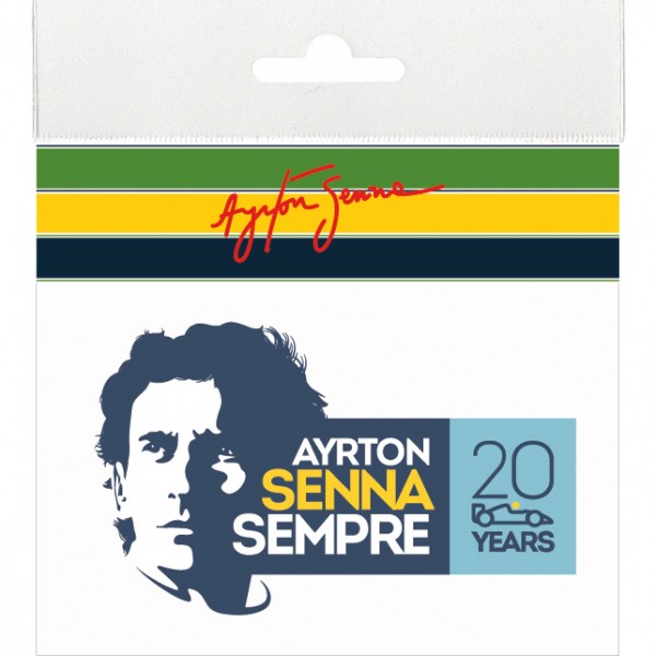 Ayrton Senna sticker Sempre 20 Years