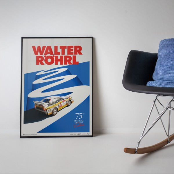 Poster Walter Röhrl - 75. Geburtstag - San Remo 1985