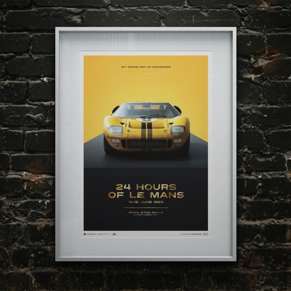 Affiche Ford GT40 - XGT-1- 24h Le Mans - 1966