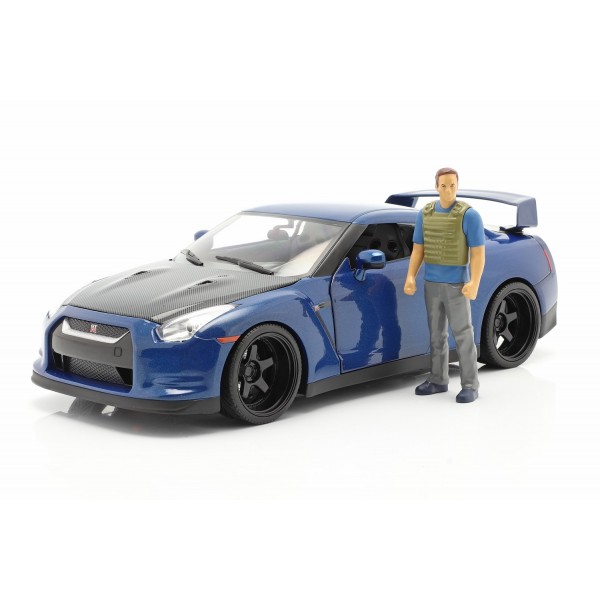 Fast & Furious Brian`s Nissan GT-R (R35) with figure 1/18