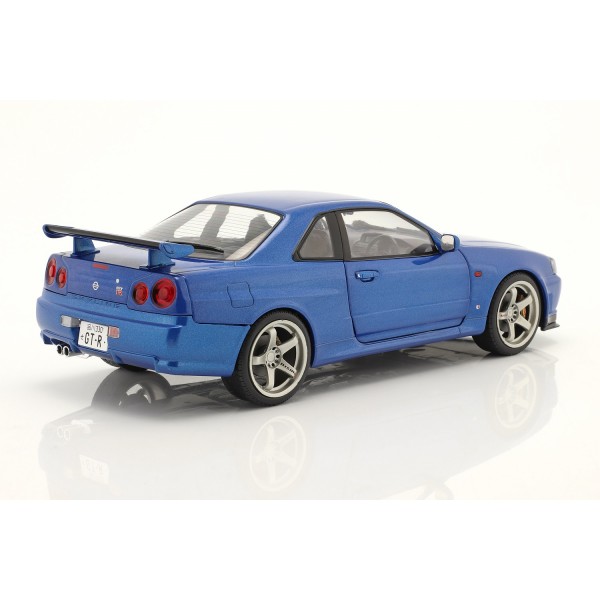 Nissan Skyline GT-R (R34) Baujahr 1999 blau metallic 1:18