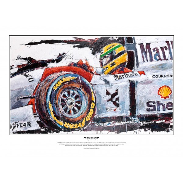 Ayrton Senna Kunstdruck McLaren 1993 von Armin Flossdorf
