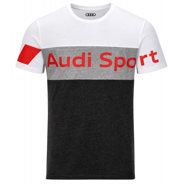 Audi T-Shirt Sport grau/weiß