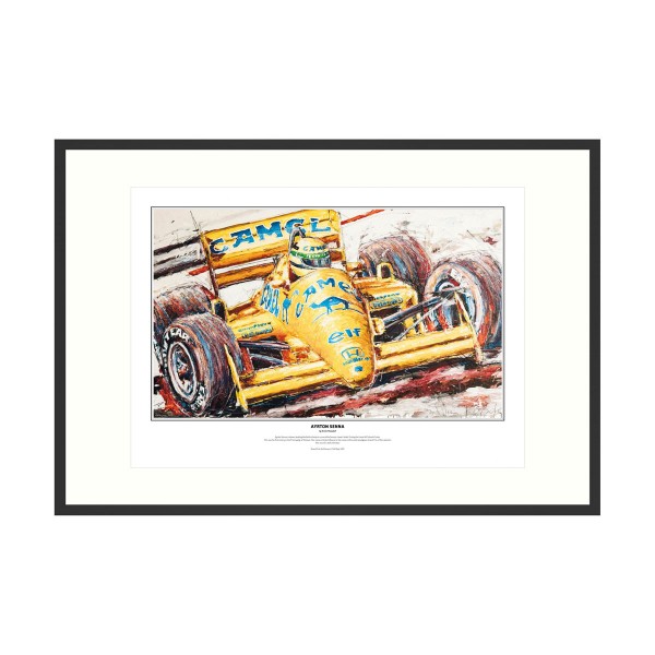 Ayrton Senna stampa d'arte Lotus 1987 di Armin Flossdorf