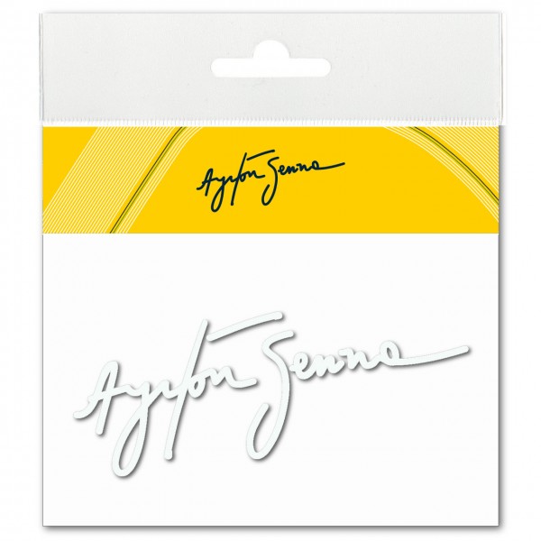 Ayrton Senna Sticker Ayrton Senna Signature 3D White