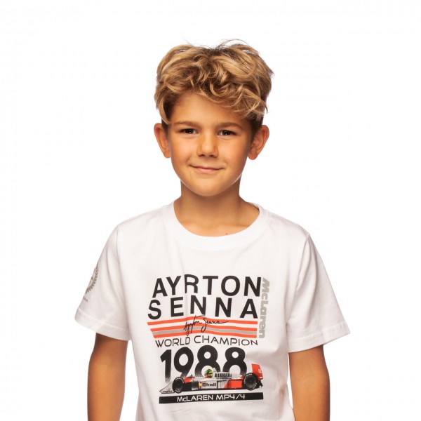 Ayrton Senna Maglietta Bambini Campione del Mondo 1988 McLaren