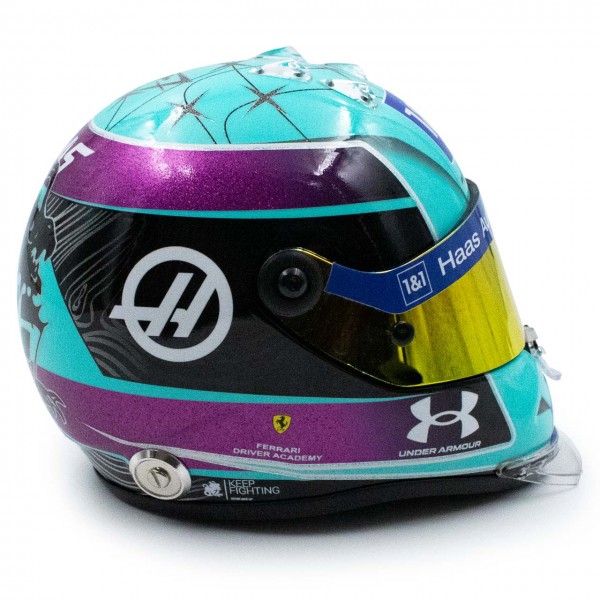 Mick Schumacher casco miniatura Miami 2022 1/2
