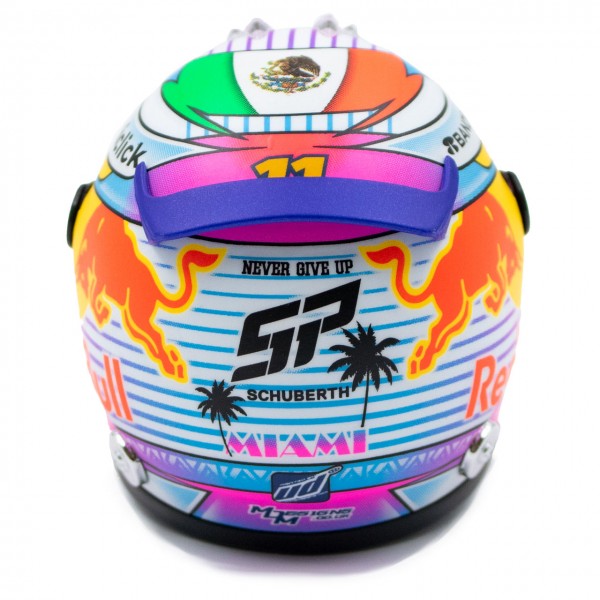 Sergio Pérez Miniaturhelm Formel 1 Miami GP 2022 1:4