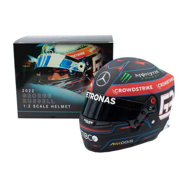 George Russell casco in miniatura Formula 1 2022 1/2