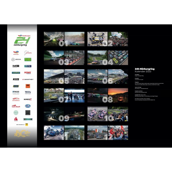 Kalender 24h Nürburgring 2023