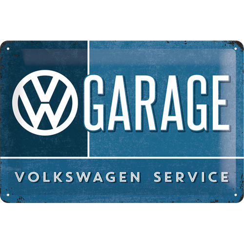 Cartel de hojalata VW Garage 20x30cm