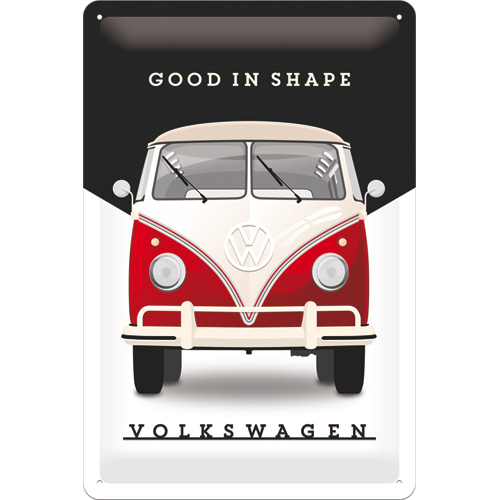 Cartel de hojalata VW - Good In Shape 20x30cm