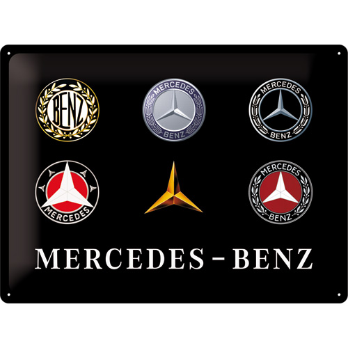 Cartello di latta Mercedes-Benz - Logo Evolution 30x40cm