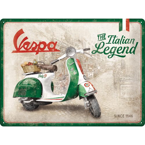 Cartello di latta Vespa - Italian Legend 30x40cm