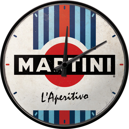 Horloge murale Martini - L'Aperitivo Racing Stripes