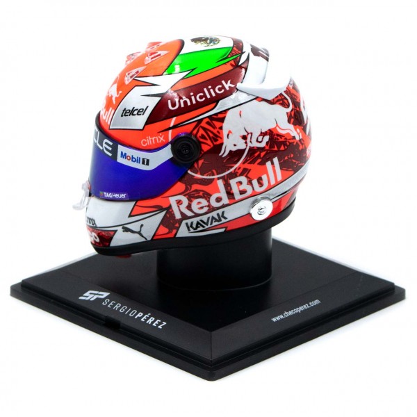 Sergio Pérez miniature helmet Formula 1 Austria GP 2022 1/4