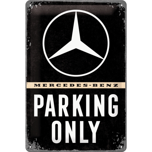 Cartel de hojalata Mercedes-Benz - Parking Only 20x30cm