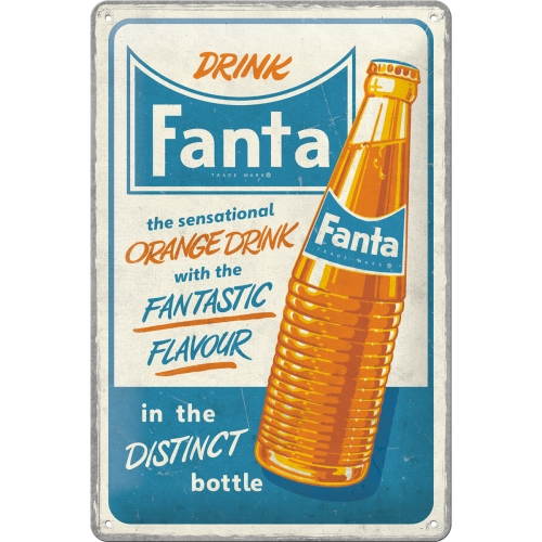 Cartel de hojalata Fanta - Sensational Orange Drink 20x30cm