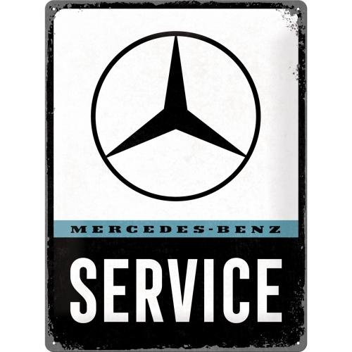 Cartel de hojalata Mercedes-Benz - Service 30x40cm