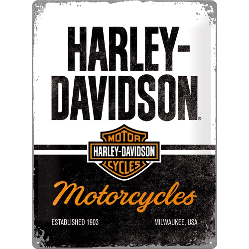 Cartel de hojalata Harley-Davidson - Motorcycles 30x40cm