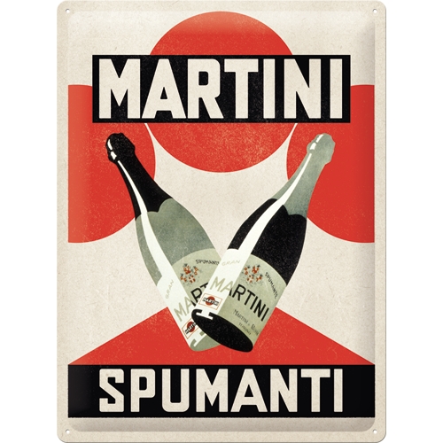 Cartel de hojalata Martini - Spumanti 30x40cm