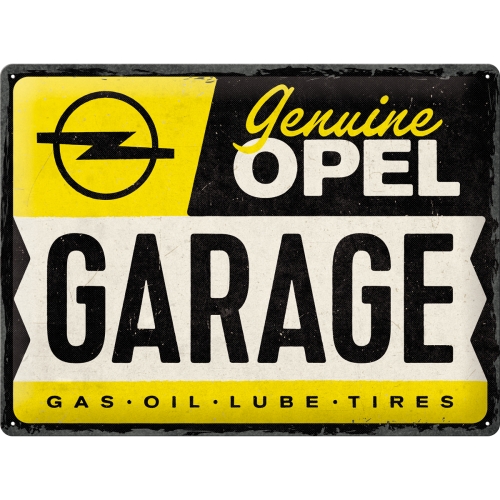 Cartello di latta Opel - Garage 30x40cm