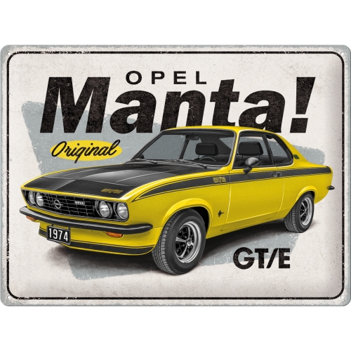 Blechschild Opel - Manta GT/E 30x40cm