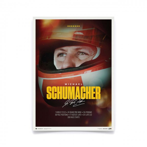 Cartel Michael Schumacher - Legacy - Limited Edition 50x70cm