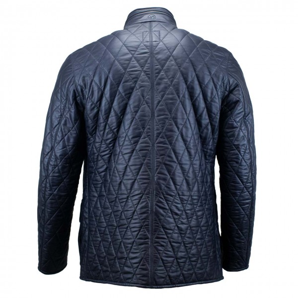 Heinz Bauer Leather jacket Lancaster navy blue
