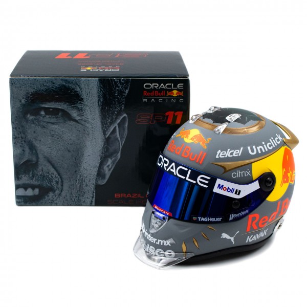 Sergio Pérez casque miniature Formule 1 GP du Brésil 2022 1/2