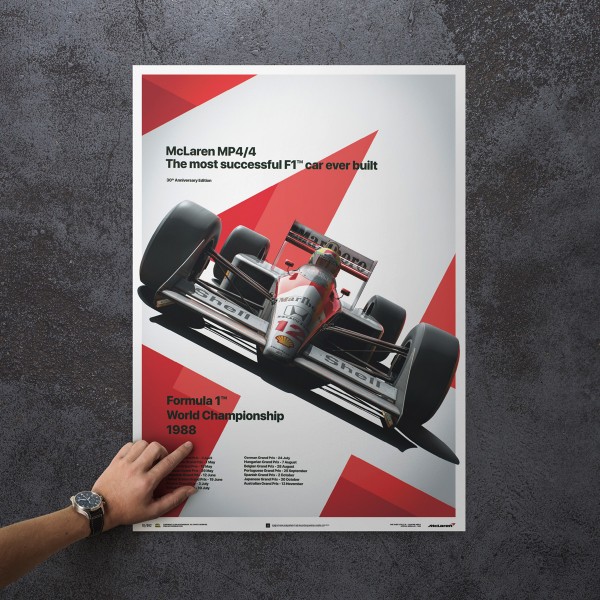 McLaren Ayrton Senna MP4/4 Poster