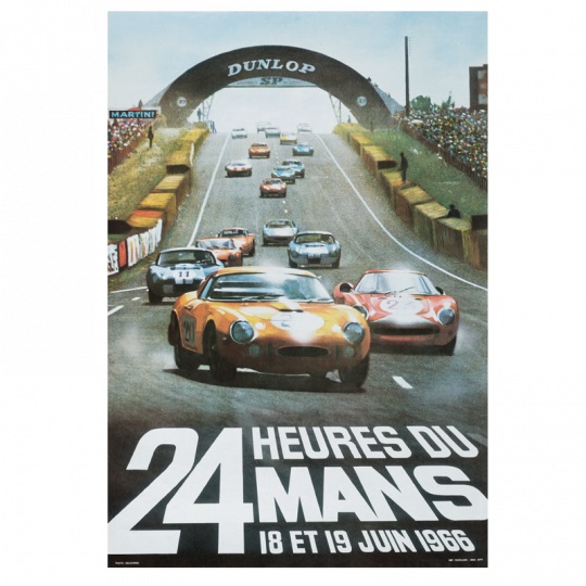24h Gara Le Mans Poster 1966